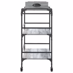 vidaXL Kitchen Trolley Rolling Cart Storage Cart Grey Sonoma Engineered Wood - Additional view 7