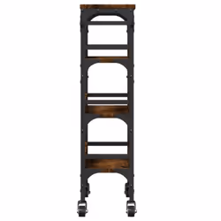 vidaXL Kitchen Trolley Rolling Cart Storage Cart Smoked Oak Engineered Wood - Additional view 7