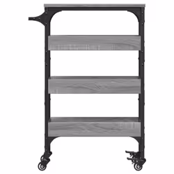 vidaXL Kitchen Trolley Rolling Cart Storage Cart Grey Sonoma Engineered Wood - Additional view 6