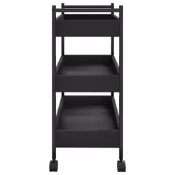 vidaXL Kitchen Trolley Rolling Cart Storage Cart Brown Oak Engineered Wood - black - Additional view 7