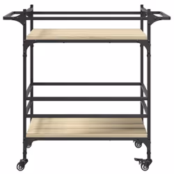 vidaXL Kitchen Trolley Rolling Cart Storage Cart Sonoma Oak Engineered Wood - Additional view 6