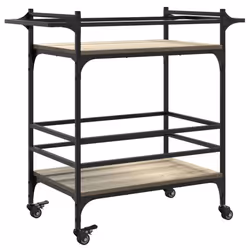 vidaXL Kitchen Trolley Rolling Cart Storage Cart Sonoma Oak Engineered Wood - Additional view 8