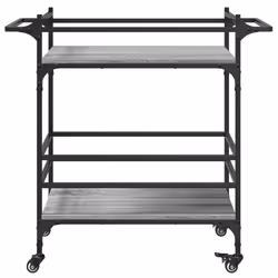 vidaXL Kitchen Trolley Rolling Cart Storage Cart Grey Sonoma Engineered Wood - Additional view 6