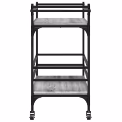 vidaXL Kitchen Trolley Rolling Cart Storage Cart Grey Sonoma Engineered Wood - Additional view 7
