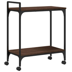 vidaXL Kitchen Trolley Rolling Cart Storage Cart Brown Oak Engineered Wood