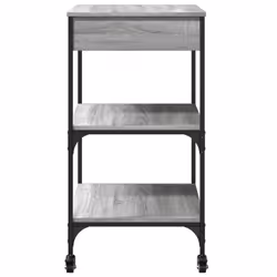 vidaXL Kitchen Trolley Rolling Cart Storage Cart Grey Sonoma Engineered Wood - Additional view 8