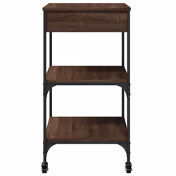 vidaXL Kitchen Trolley Rolling Cart Storage Cart Brown Oak Engineered Wood - Additional view 8