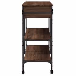 vidaXL Kitchen Trolley Rolling Cart Storage Cart Brown Oak Engineered Wood - Additional view 8