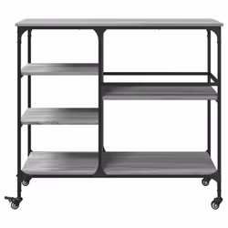 vidaXL Kitchen Trolley Rolling Cart Storage Cart Grey Sonoma Engineered Wood - Additional view 6