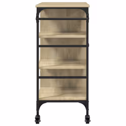 vidaXL Kitchen Trolley Rolling Cart Storage Cart Sonoma Oak Engineered Wood - Additional view 9
