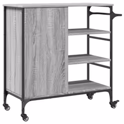 vidaXL Kitchen Trolley Rolling Cart Storage Cart Grey Sonoma Engineered Wood - Additional view 10