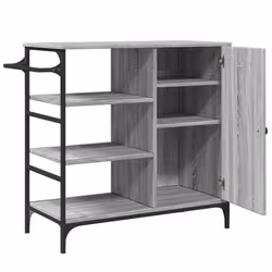 vidaXL Kitchen Trolley Rolling Cart Storage Cart Grey Sonoma Engineered Wood - Additional view 8