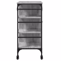vidaXL Kitchen Trolley Rolling Cart Storage Cart Grey Sonoma Engineered Wood - Additional view 9