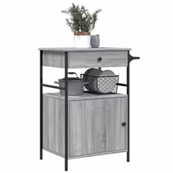 vidaXL Kitchen Trolley Rolling Cart Storage Cart Grey Sonoma Engineered Wood - Additional view 4