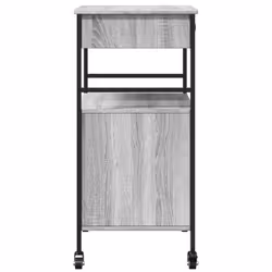 vidaXL Kitchen Trolley Rolling Cart Storage Cart Grey Sonoma Engineered Wood - Additional view 9