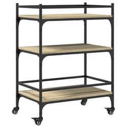 vidaXL Kitchen Trolley Rolling Cart Storage Cart Sonoma Oak Engineered Wood