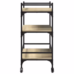 vidaXL Kitchen Trolley Rolling Cart Storage Cart Sonoma Oak Engineered Wood - Additional view 7