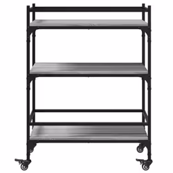 vidaXL Kitchen Trolley Rolling Cart Storage Cart Grey Sonoma Engineered Wood - Additional view 6