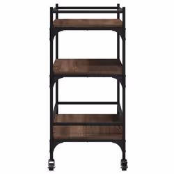 vidaXL Kitchen Trolley Rolling Cart Storage Cart Brown Oak Engineered Wood - Additional view 7