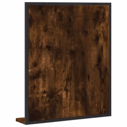 vidaXL Bathroom Mirror with Shelf Bath Wall Mirror Smoked Oak Engineered Wood - Additional view 5