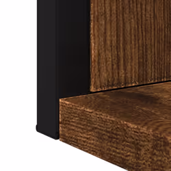 vidaXL Bathroom Mirror with Shelf Bath Wall Mirror Smoked Oak Engineered Wood - Additional view 6