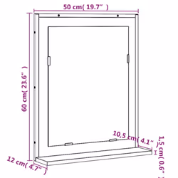 vidaXL Bathroom Mirror with Shelf Bath Wall Mirror Brown Oak Engineered Wood