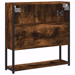 vidaXL Bathroom Mirror Cabinet Wall Mounted Cabinet Smoked Oak Engineered Wood - Additional view 7