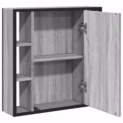 vidaXL Bathroom Mirror Cabinet Storage Cabinet Grey Sonoma Engineered Wood - Additional view 5