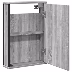 vidaXL Bathroom Mirror Cabinet Storage Cabinet Grey Sonoma Engineered Wood - Additional view 4