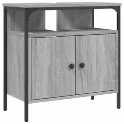 vidaXL Bathroom Sink Cabinet Storage Vanity Unit Grey Sonoma Engineered Wood