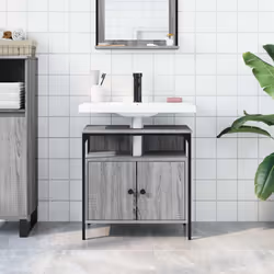 vidaXL Bathroom Sink Cabinet Storage Vanity Unit Grey Sonoma Engineered Wood