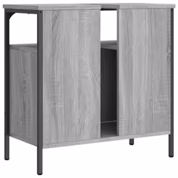vidaXL Bathroom Sink Cabinet Storage Vanity Unit Grey Sonoma Engineered Wood - Additional view 7