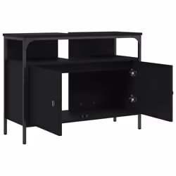 vidaXL Bathroom Sink Cabinet Vanity Unit Sink Cupboard Black Engineered Wood - Additional view 5