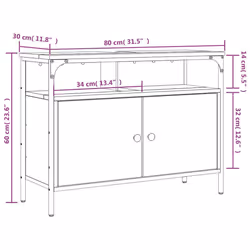 vidaXL Bathroom Sink Cabinet Storage Vanity Unit Sonoma Oak Engineered Wood - Additional view 3