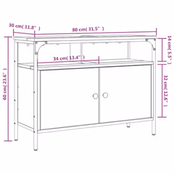 vidaXL Bathroom Sink Cabinet Storage Vanity Unit Grey Sonoma Engineered Wood