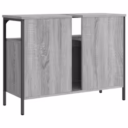 vidaXL Bathroom Sink Cabinet Storage Vanity Unit Grey Sonoma Engineered Wood - Additional view 7
