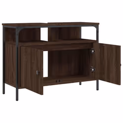 vidaXL Bathroom Sink Cabinet Storage Vanity Unit Brown Oak Engineered Wood - Additional view 5