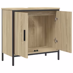 vidaXL Bathroom Sink Cabinet Storage Vanity Unit Sonoma Oak Engineered Wood - Additional view 5