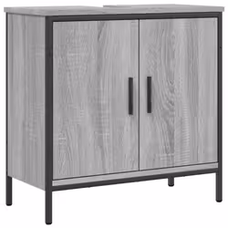 vidaXL Bathroom Sink Cabinet Storage Vanity Unit Grey Sonoma Engineered Wood