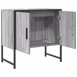 vidaXL Bathroom Sink Cabinet Storage Vanity Unit Grey Sonoma Engineered Wood - Additional view 5