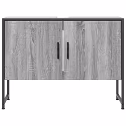 vidaXL Bathroom Sink Cabinet Storage Vanity Unit Grey Sonoma Engineered Wood - Additional view 4