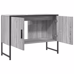 vidaXL Bathroom Sink Cabinet Storage Vanity Unit Grey Sonoma Engineered Wood - Additional view 5