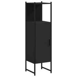 vidaXL Bathroom Cabinet Vanity Unit Storage Cupboard Black Engineered Wood