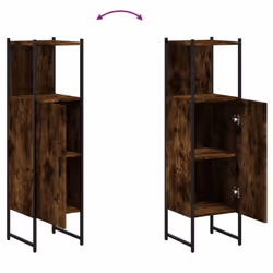 vidaXL Bathroom Cabinet Vanity Unit Bath Cupboard Smoked Oak Engineered Wood - Additional view 8