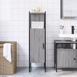 vidaXL Bathroom Cabinet Vanity Unit Bath Cupboard Grey Sonoma Engineered Wood - Additional view 2