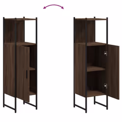 vidaXL Bathroom Cabinet Vanity Unit Storage Cupboard Brown Oak Engineered Wood - Additional view 8