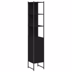 vidaXL Bathroom Cabinet Vanity Unit Storage Cupboard Black Engineered Wood