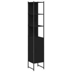vidaXL Bathroom Cabinet Vanity Unit Storage Cupboard Black Engineered Wood