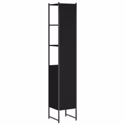 vidaXL Bathroom Cabinet Vanity Unit Storage Cupboard Black Engineered Wood - Additional view 7