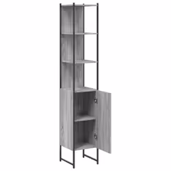 vidaXL Bathroom Cabinet Storage Unit Cupboard Grey Sonoma Engineered Wood - Additional view 4